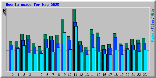 Hourly usage for May 2025
